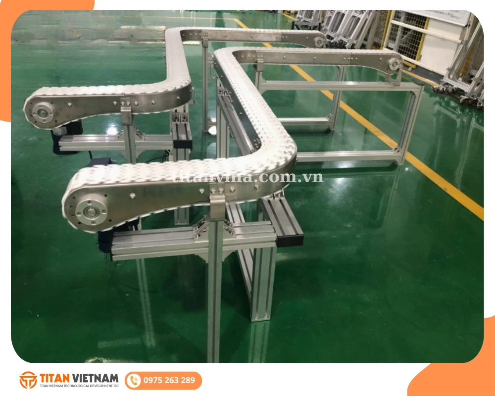 Cấu tạo của băng tải xích nhựa